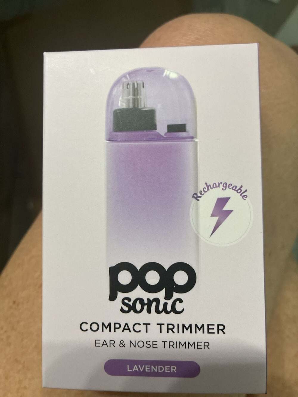 Pop Sonic Compact Trimmer - Rechargeable Ear & Nose Trimmer in Lavender